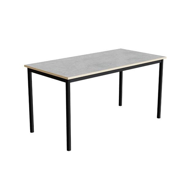 Bord Combi 200, L1400xB700xH720 mm, lys grå, lyddæmpende linoleum, sort understel