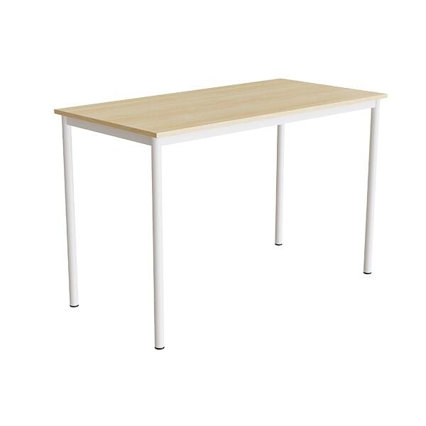 Bord Combi 200, 1400x700 mm Højde 900 mm Birk laminat på hvidt understel