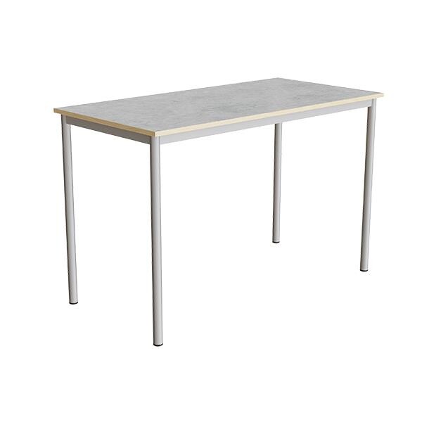 Bord Combi 200, L1400xB700xH900 mm, lys grå, lyddæmpende linoleum, alugråt understel