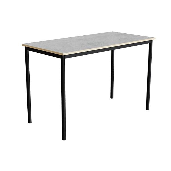 Bord Combi 200, L1400xB700xH900 mm, lys grå, lyddæmpende linoleum, sort understel