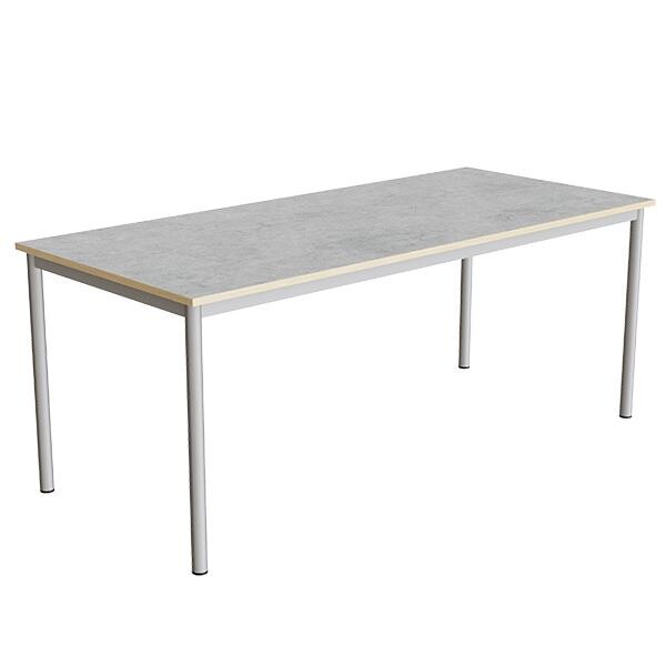 Bord Combi 200, L1800xB800xH720 mm, Lys grå, lyddæmpende linoleum, alugråt stel