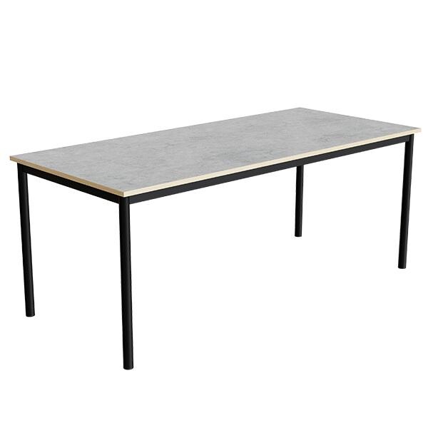 Bord Combi 200, L1800xB800xH720 mm, lys grå, lyddæmpende linoleum, sort stel