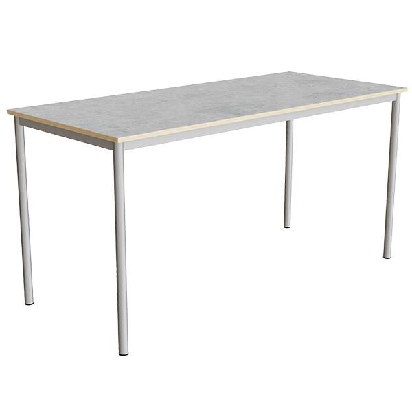 Bord Combi 200, L1800xB800xH900 mm, lys grå, lyddæmpende linoleum, alugråt stel