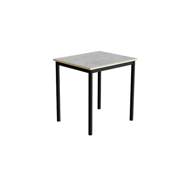 Bord Combi 200, L700xB600xH720 mm, lys grå, lyddæmpende linoleum, sort understel