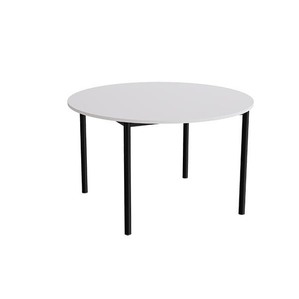 Bord Combi 206, Ø1200 mm, højde 720 mm, grå laminat på sort stel