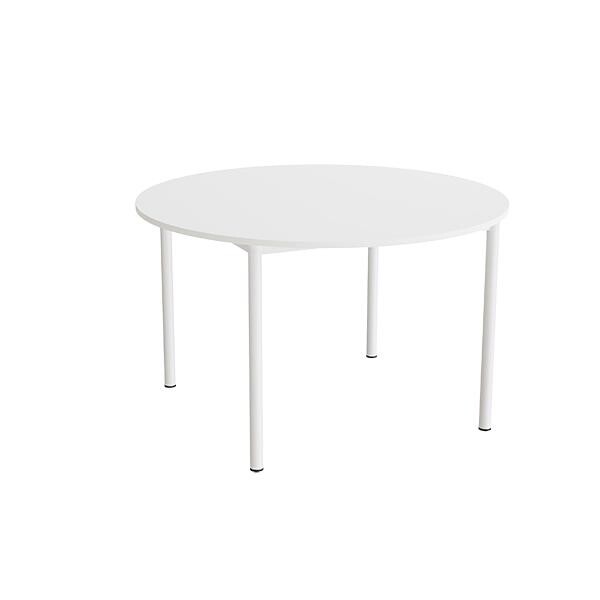 Bord - Combi 206 Ø1200x720mm - Hvid Laminat - Hvidt Helsvejst Stel