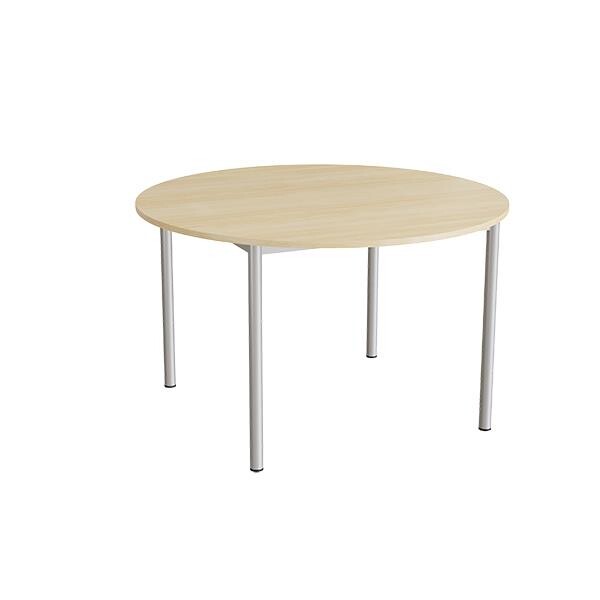 Bord Combi 206, Ø1200 mm, højde 720 mm, lydabsorberende birkelaminat på alugråt stel