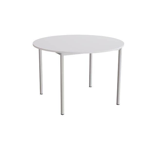 Bord Combi 206, Ø1200 mm, højde 800 mm, grå laminat på alugråt stel