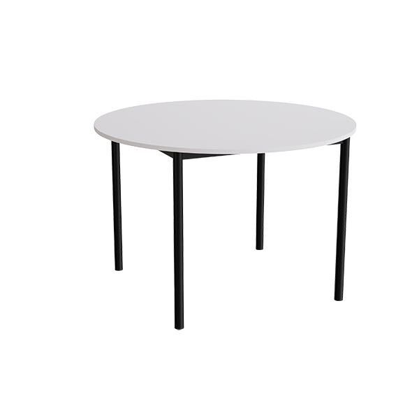 Bord Combi 206, Ø1200 mm, højde 800 mm, grå laminat på sort stel