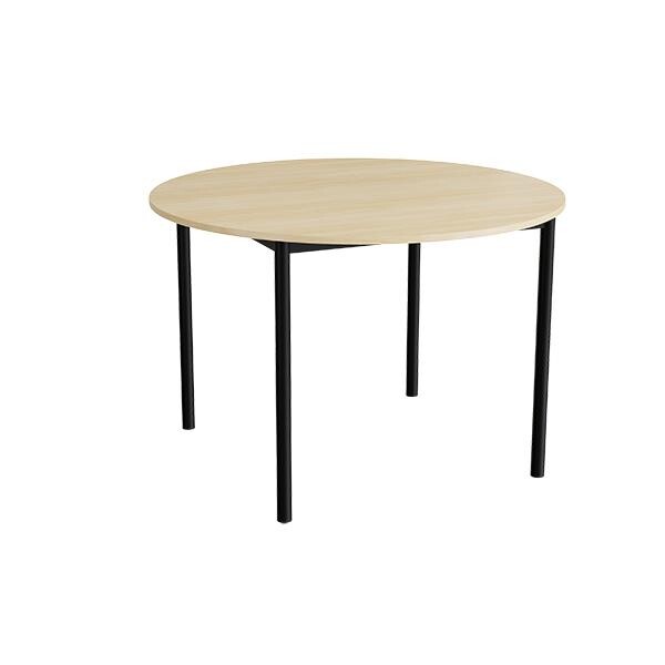 Bord Combi 206, Ø1200 mm, højde 800 mm, lydabsorberende birkelaminat på sort stel
