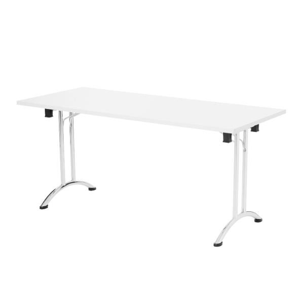 Bord Joanna, Hvid 1400x800 mm, Krom understel