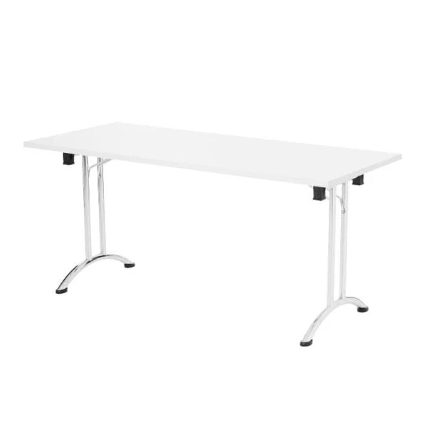 Bord Joanna, Hvid 1600x800 mm, Krom understel