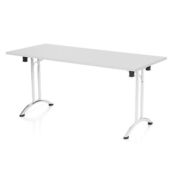 Bord Joanna, Lysgrå 1400x800 mm, Krom understel