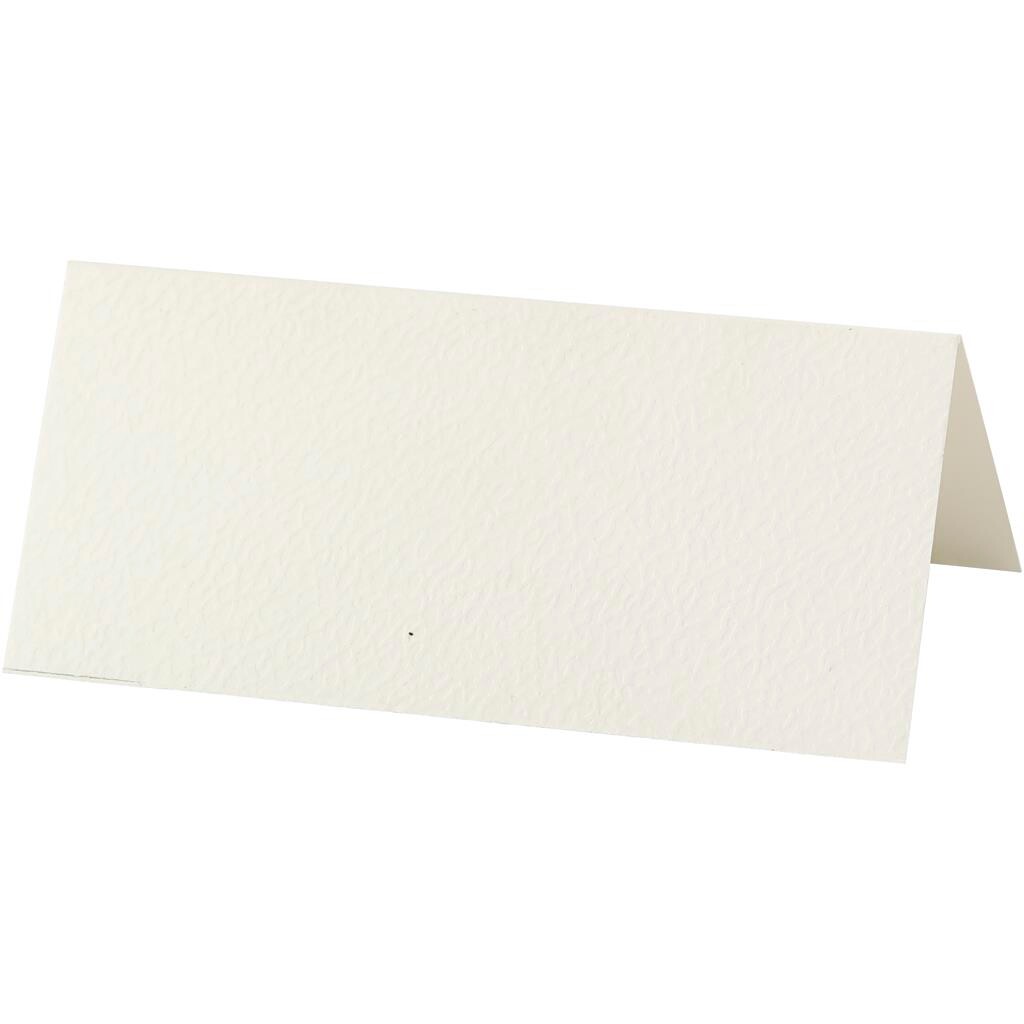Bordkort - råhvid karton 220 g - 9x4 cm - 20 stk