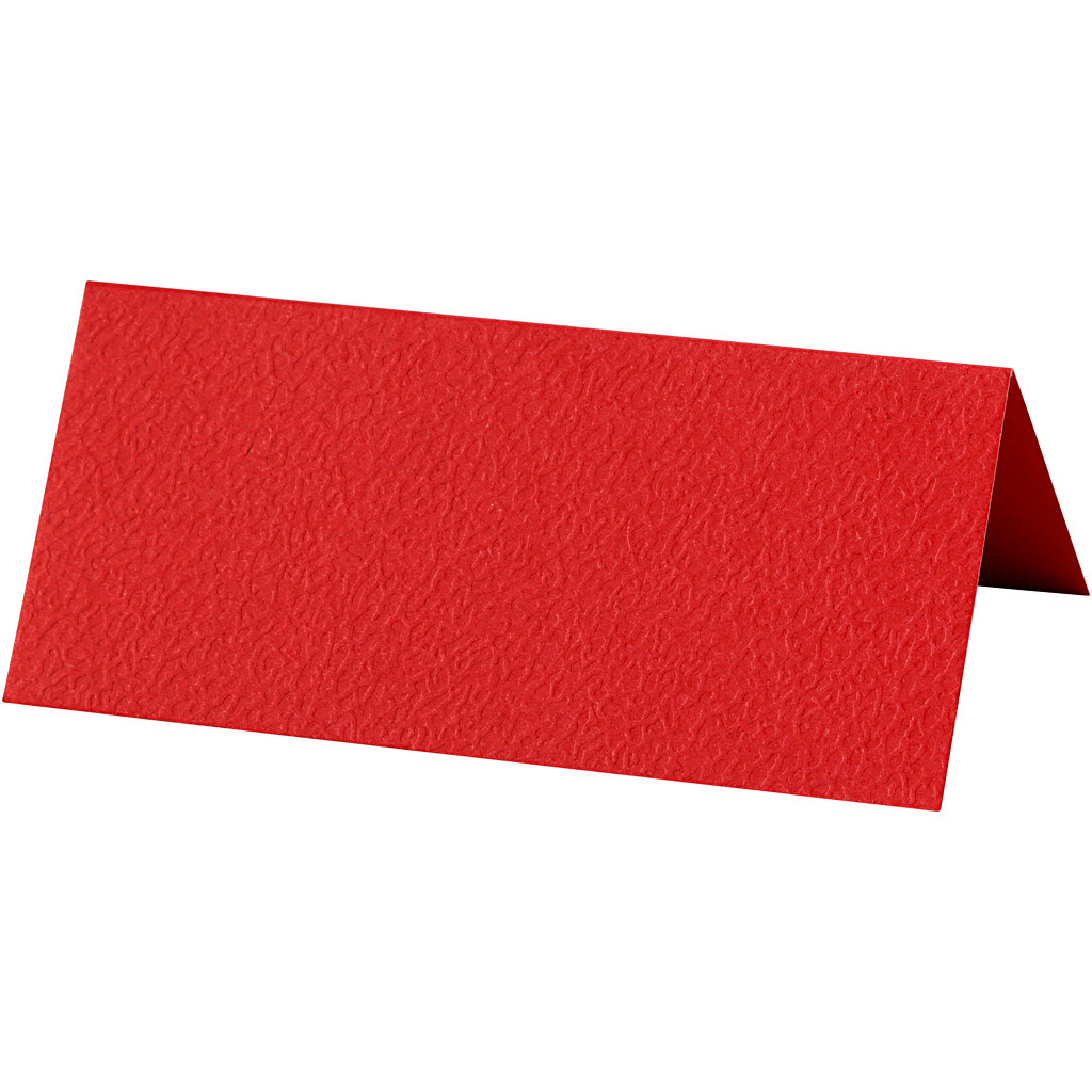 Bordkort - rød str. 9x4 cm 220 g - 20stk.