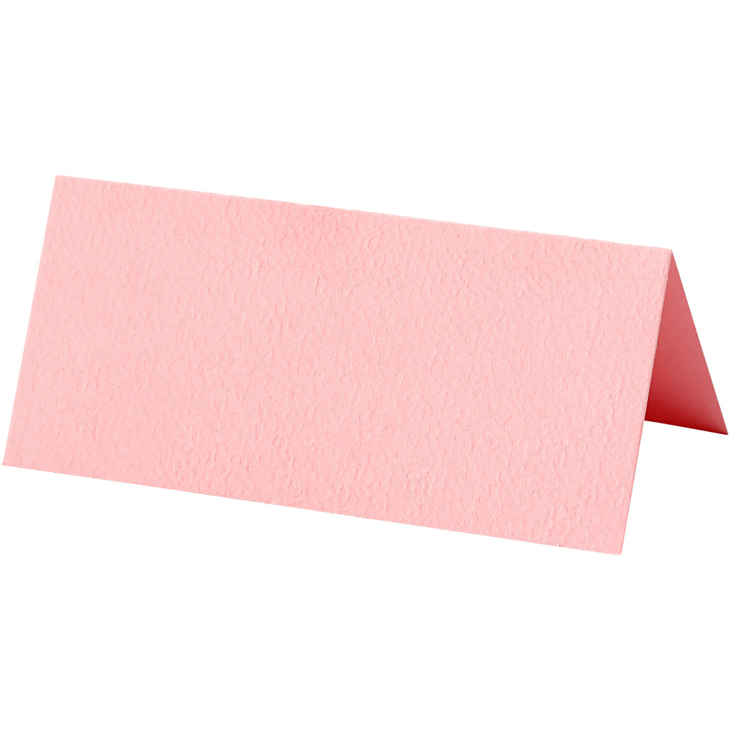 Bordkort - 9x4cm - Rosa - 220g - Karton - 20 stk