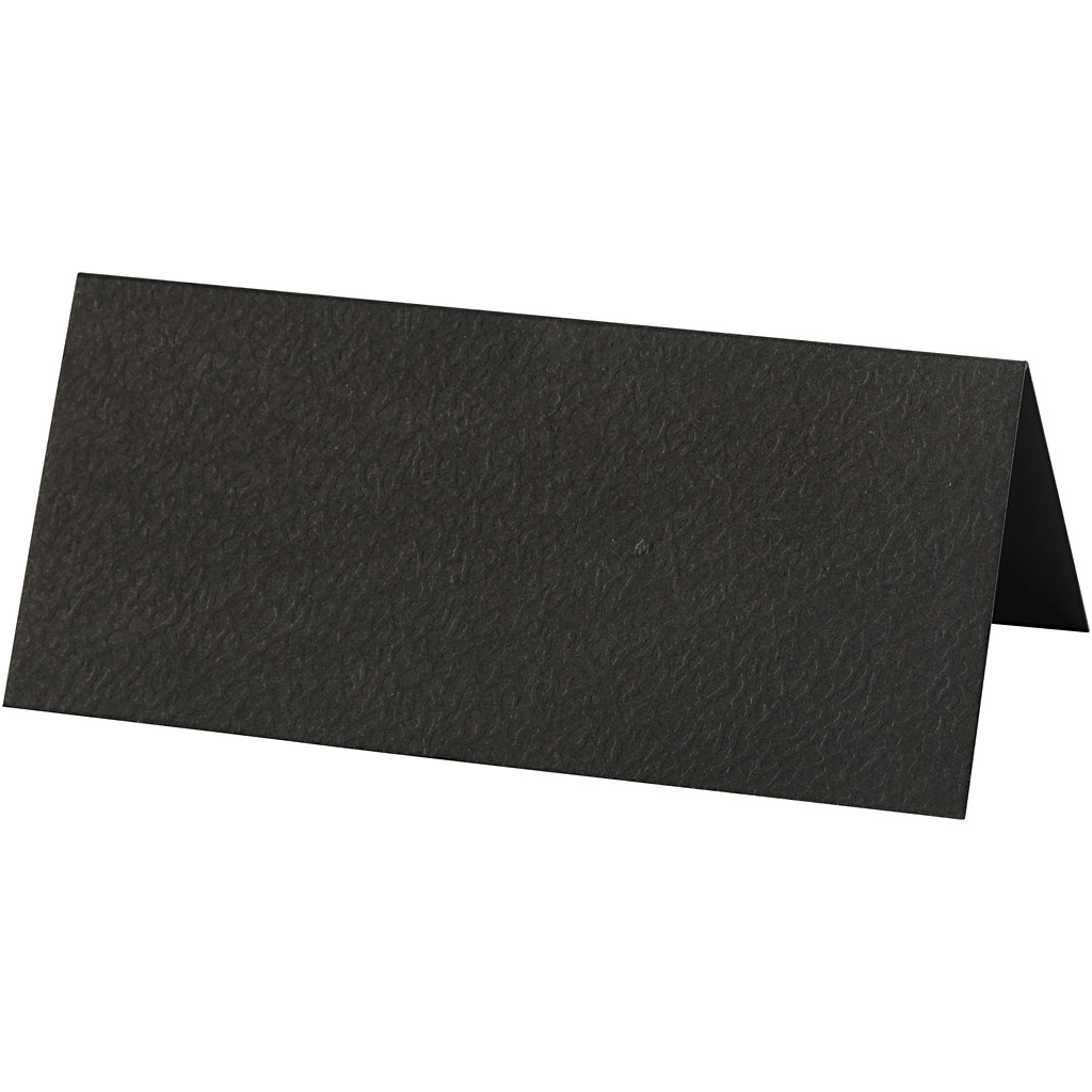 Bordkort - 9x4 cm - Sort - 220g - 20 stk