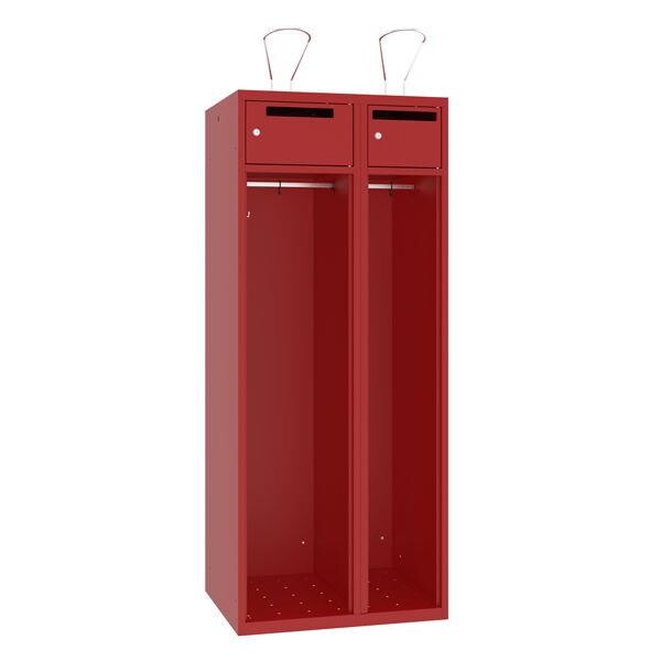 Brandmandsskab BRM, 400+300mm, 1700 × 700 × 550 mm, Rød