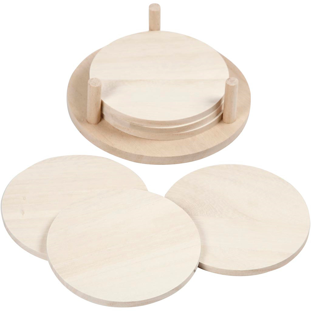 Brikker diameter 9,5 cm tykkelse 5 mm kejsertræ | 6 stk.