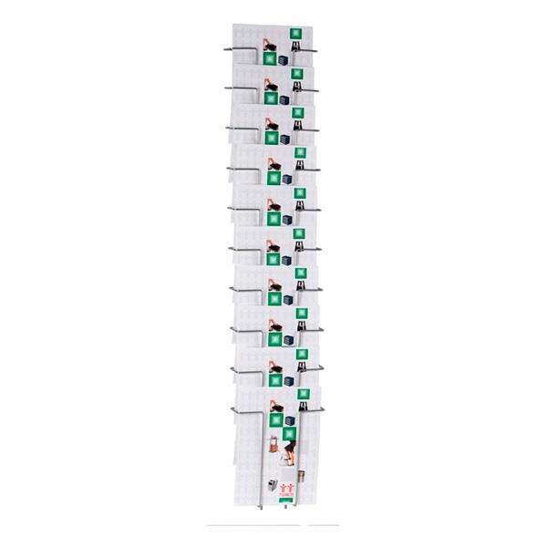 Brochureholder - Agenda 1x10 A4 - Pulverlakeret Sølv