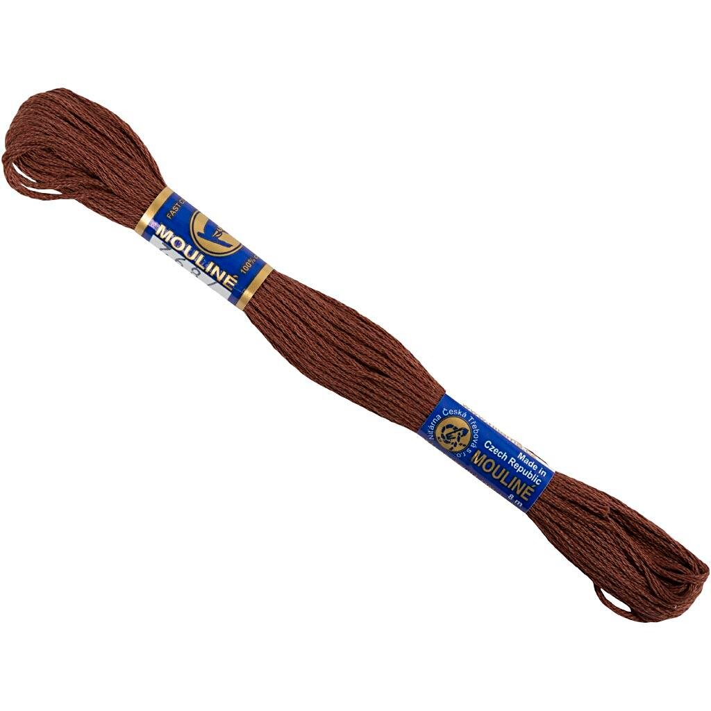 Broderigarn brun 12x8 m