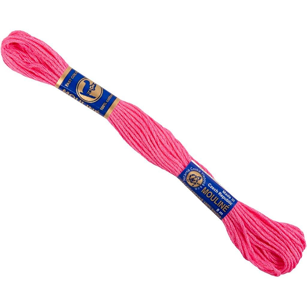 Broderigarn pink 12x8 m