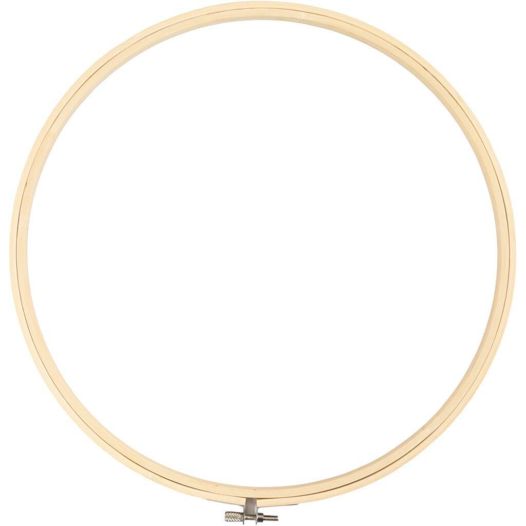 Broderiramme - Træ rund - 30 cm