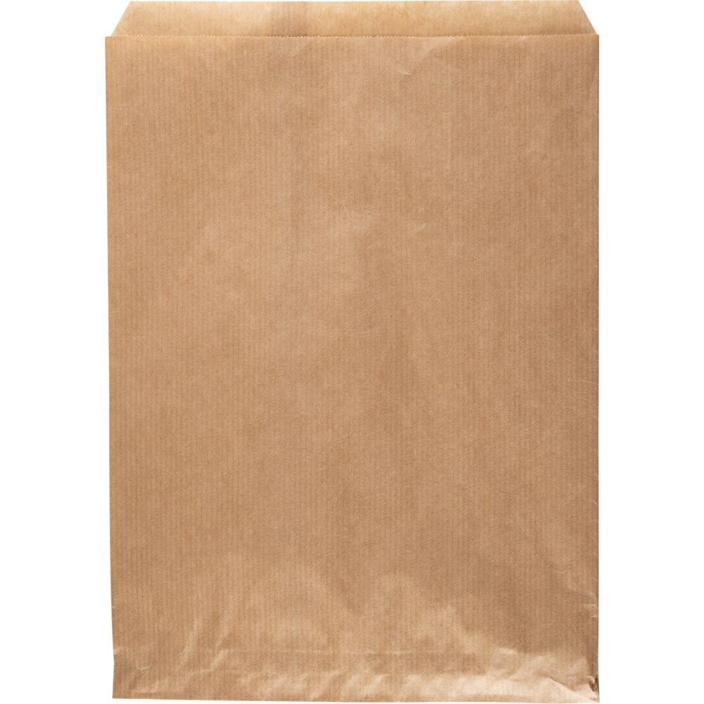 Brødpose, 28x21cm, brun, papir, uden rude - 1000 stk