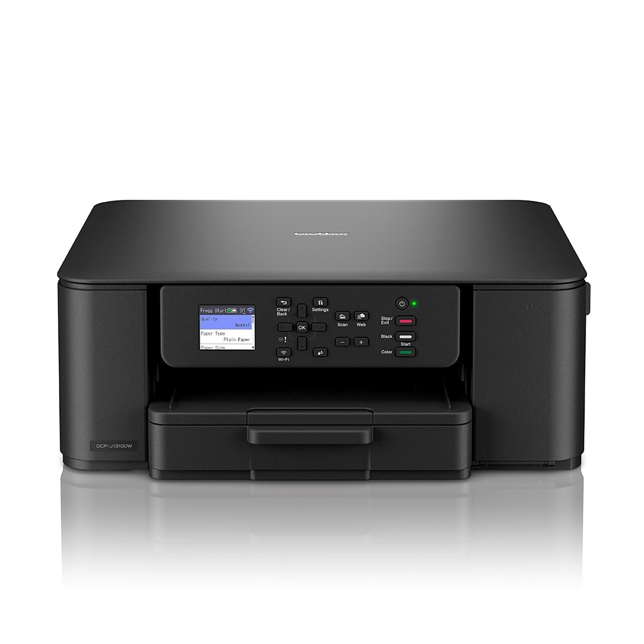 Farveinjekt printer, Brother DCPJ1310DW Compact, 3-in-1 Inkjet, trådløs, sort