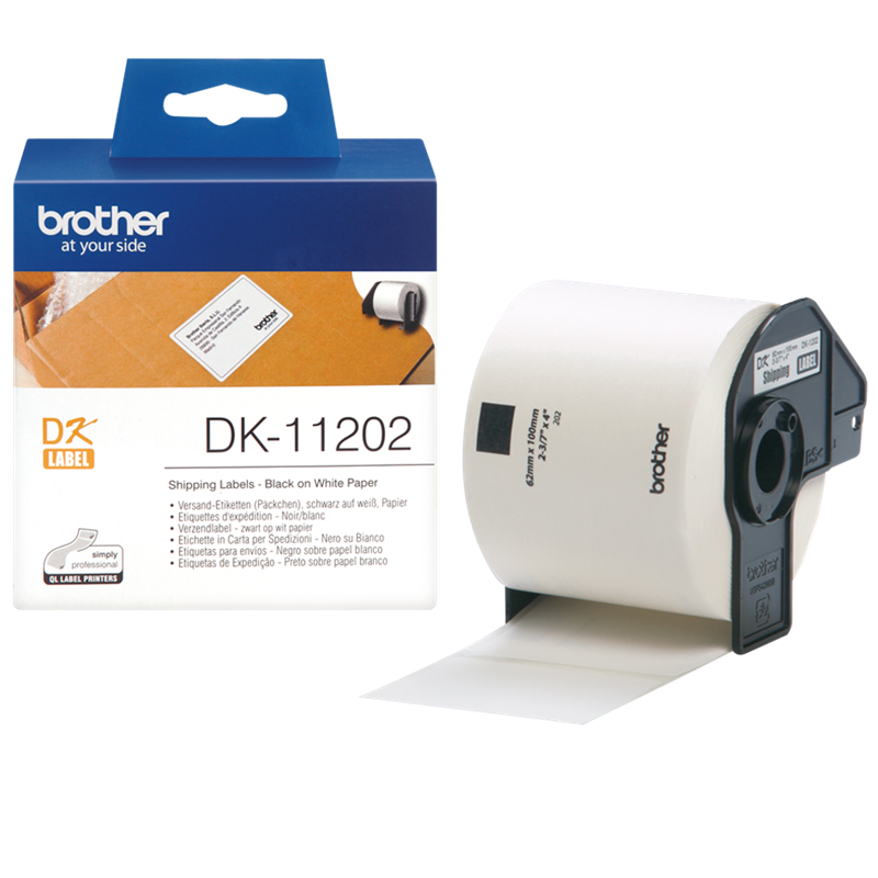 Brother DK11202 - shipping labels hvid 62 x 100 mm shipping - 300 stk