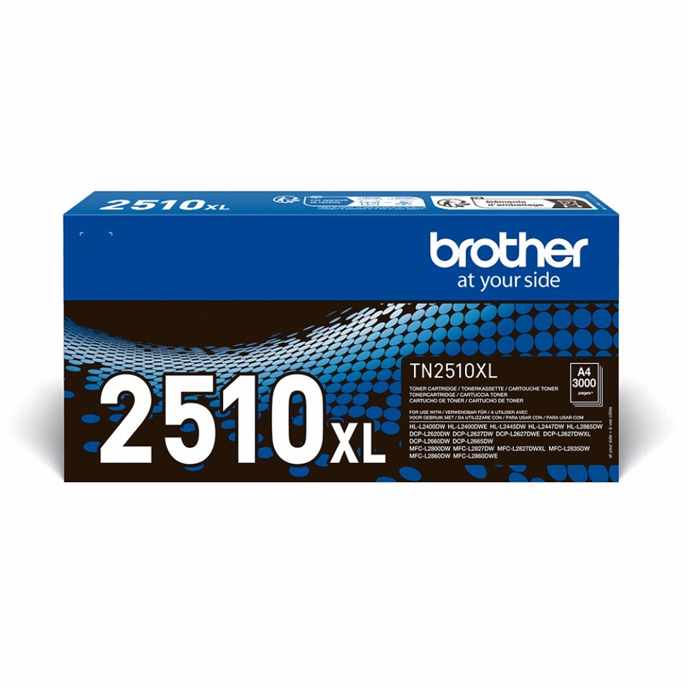 Toner - Brother TN2510XL Sort - 3000 sider