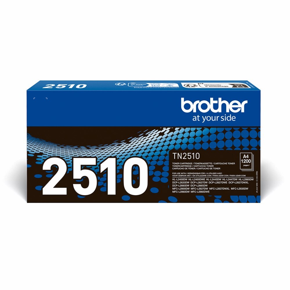 Brother TN-2510 Sort Toner til HL-L2400, 1.200 sider