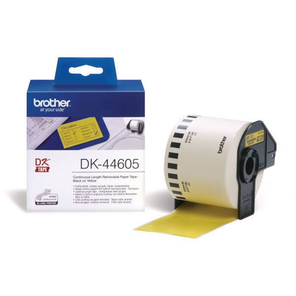 Brother Labels 62x30,48 meter removable yellow paper