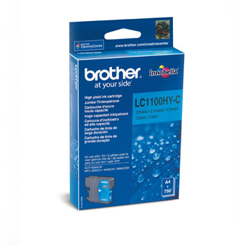 Brother LC1100C blækpatron HC cyan - 750 sider