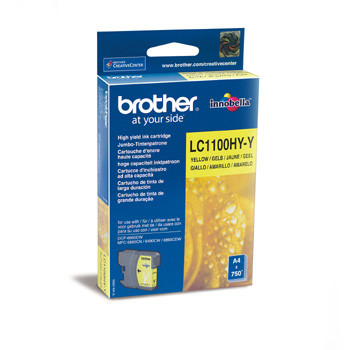 Brother LC1100Y blækpatron HC gul - 750 sider