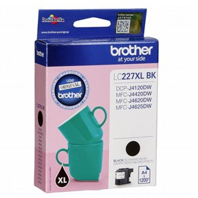 Brother LC227XLBK, Blækpatron, Sort, 1200 sider