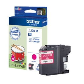 Brother LC22UM blækpatron magenta - 1200 sider