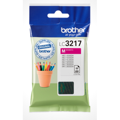 Brother LC3217M, Blækpatron, Magenta, 550 sider