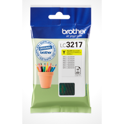Brother LC3217Y, Blækpatron, Gul, 550 sider