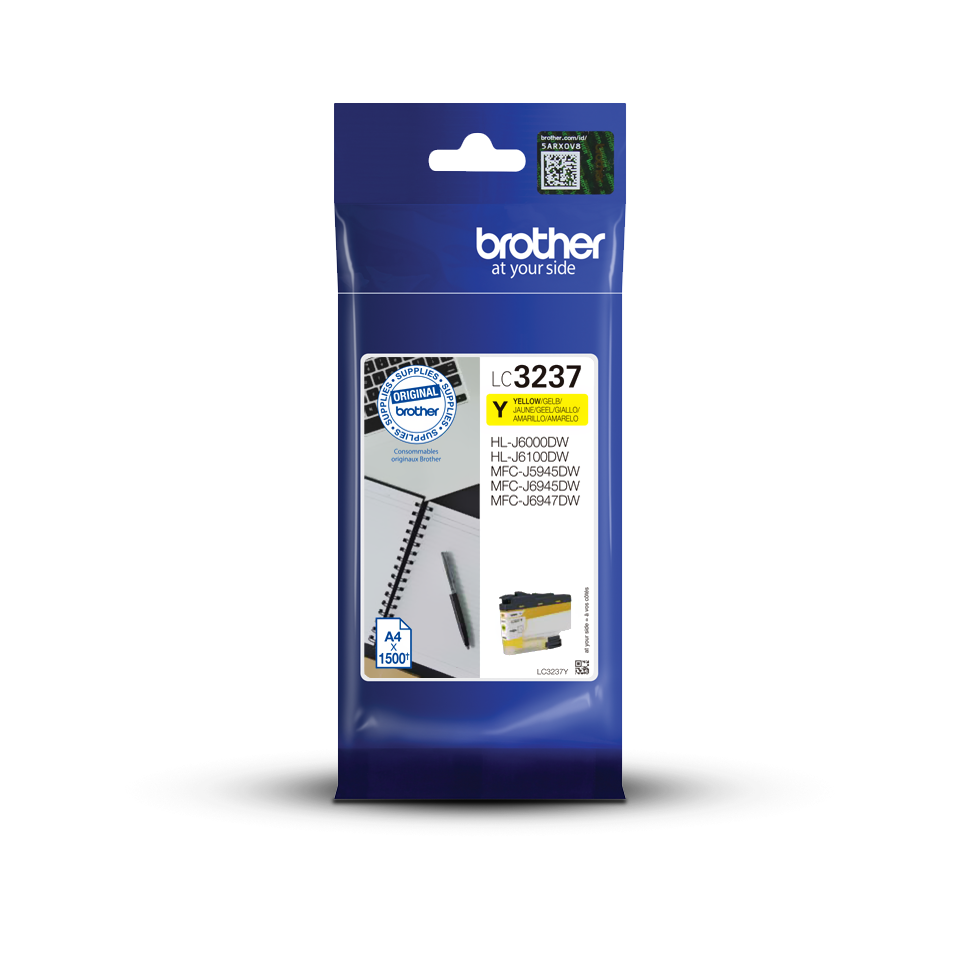 Brother LC3237Y blækpatron gul - 1500 sider