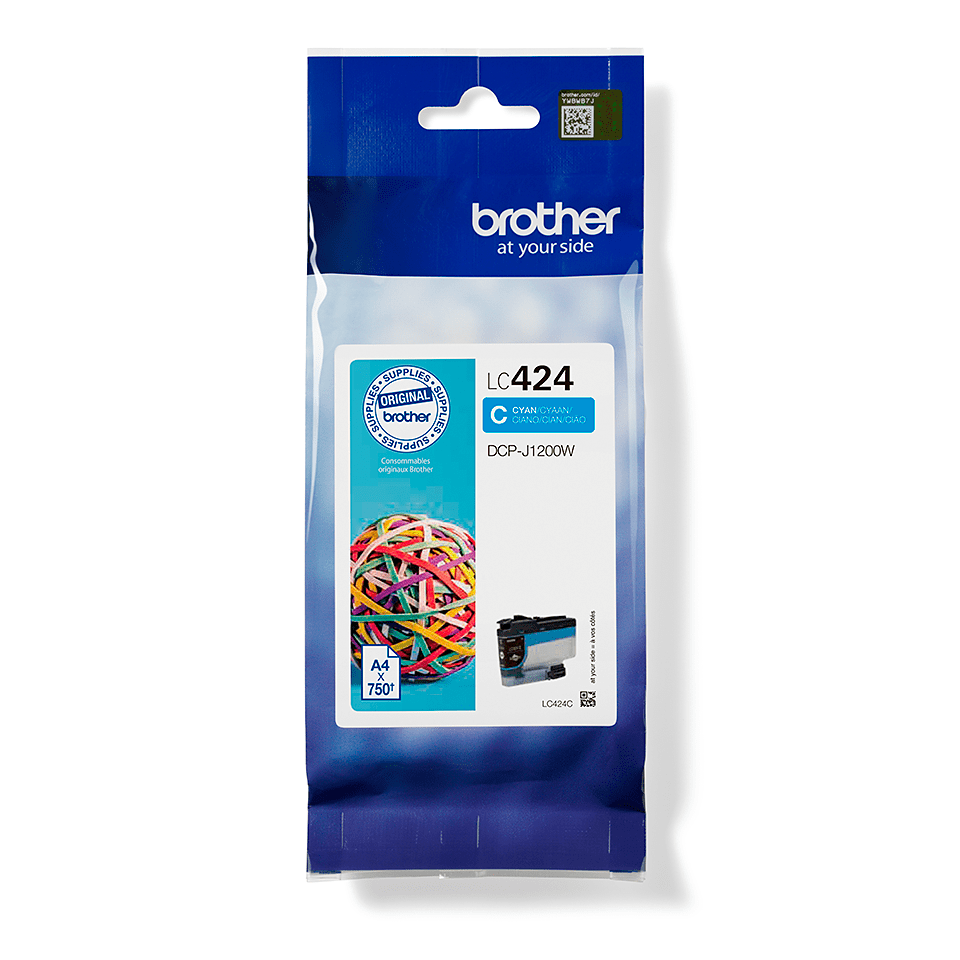Brother LC424C Cyan Ink cartridge 750page