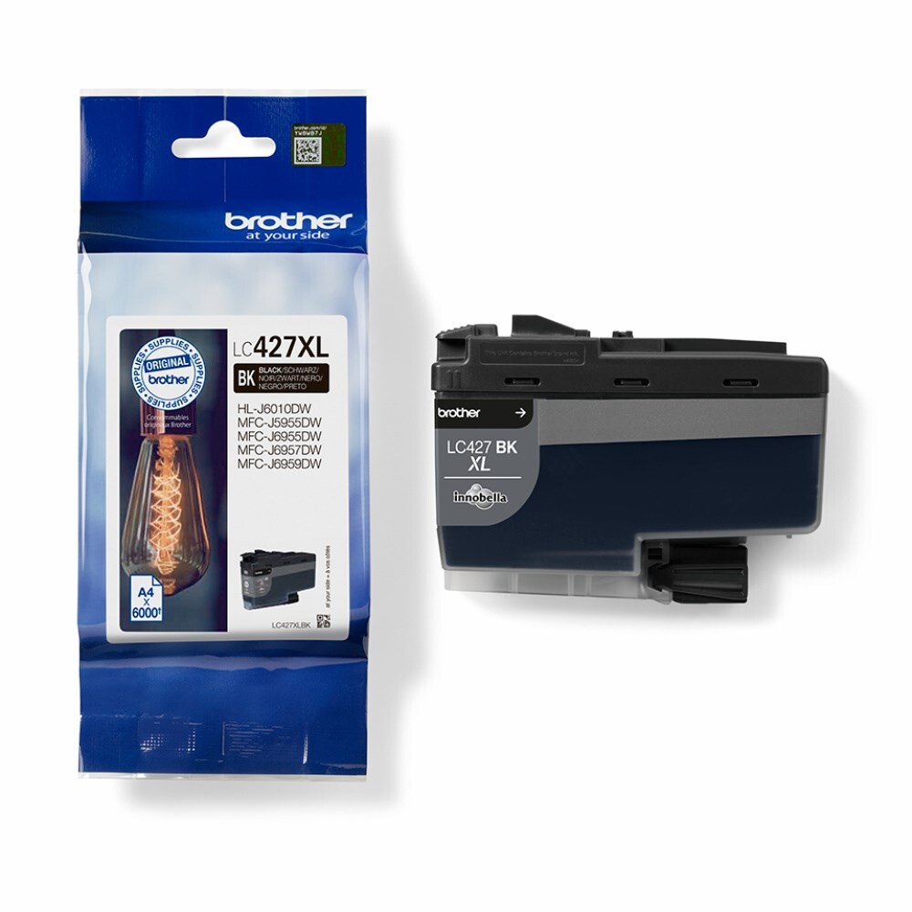 Blækpatron - Brother LC427XLBK Sort - 6.000 sider