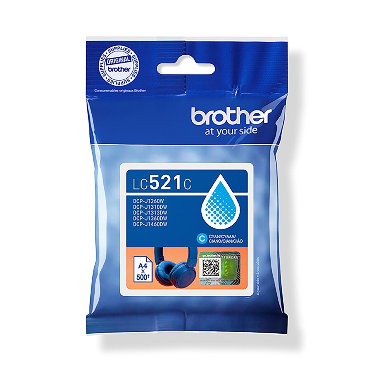 Brother LC521C, Blækpatron, Cyan, ink cartridge
