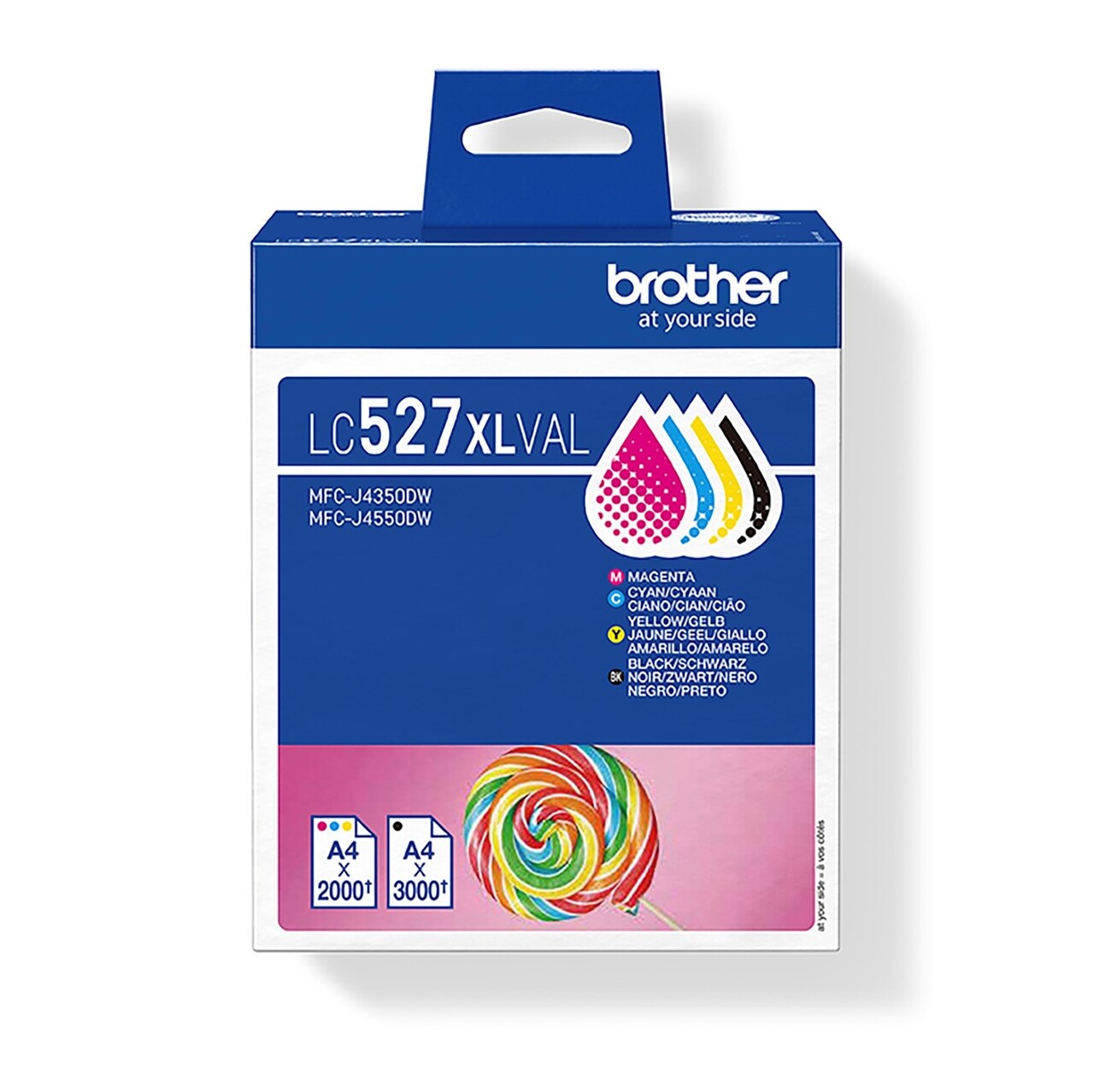 Brother LC527XLVAL, Blækpatron, CMYK, Multipack