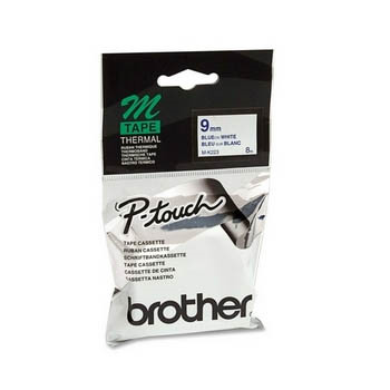 Mærkatbånd - Brother M-K221 9mmx8m - Sort/Hvid