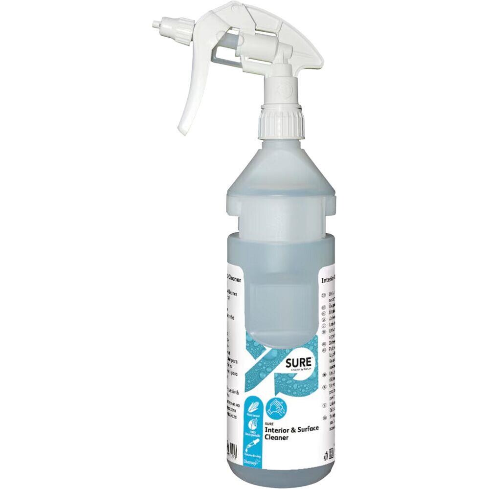 Bruseflaske, Diversey, 750 ml, til Sure Interior & Surface Cleaner, hvidt brusehoved - 6 stk