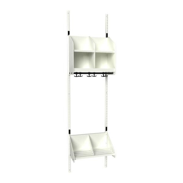Børnegarderobe BST Kombination A, Startsektion 2 pladser B 500 mm, hvid