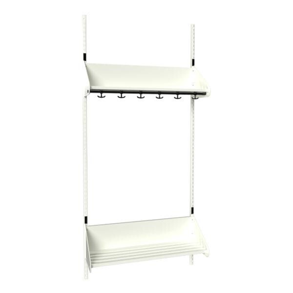 Børnegarderobe BST Kombination F, Startsektion 3 pladser B 900 mm, hvid