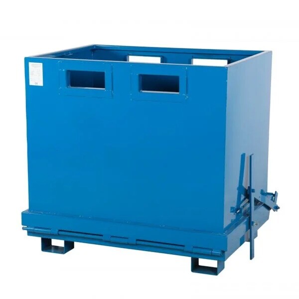 Bundtømmende container 1000 liter Blå