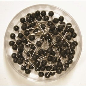 Knappenåle Büngers 15mm sort 100 stk